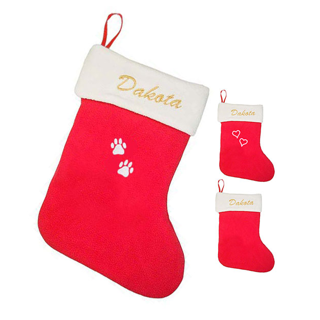 Custom Embroidered Holiday Pet Stocking | Dog Gifts | Pet Gifts, - Lucky Pet